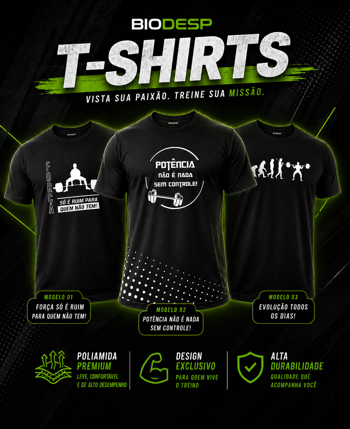 Camisa T-Shirt Poliamida Premium BIODESP